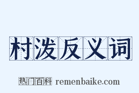 村泼反义词是什么意思的图片
